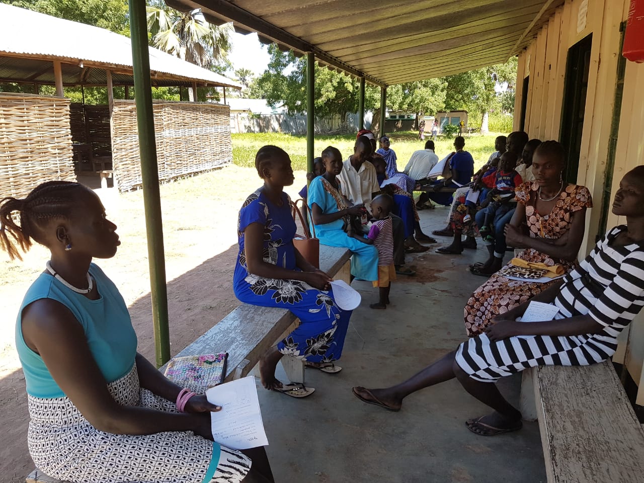 Patients waiting to be attended to at Rumbek PHCC